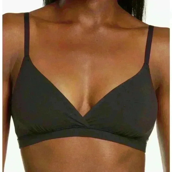 SKIMS Fits Everybody Crossover Bralette Black Mesh Lining Women’s Size 2X Large - Picture 1 of 9